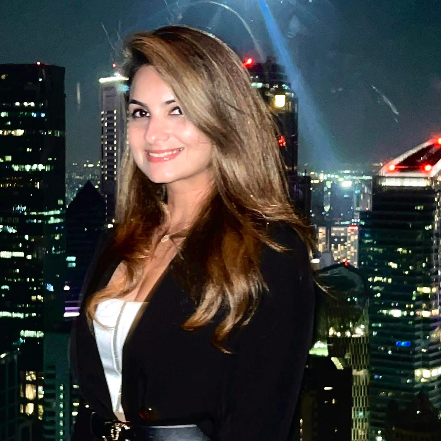 Nishka Rangwani on a Singapore rooftop