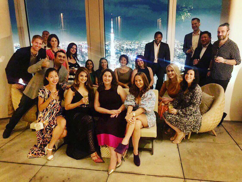 Nishka's community gathered at a Tokyo rooftop event